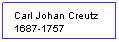 Textruta: Carl Johan Creutz 1687-1757
